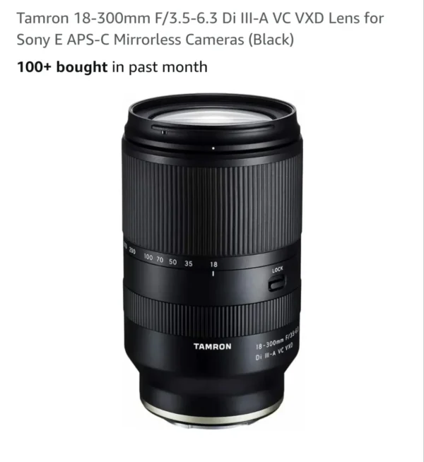 Tamron 18-300mm F/3.5 - 6.3 Di III-A VC VXD Lens